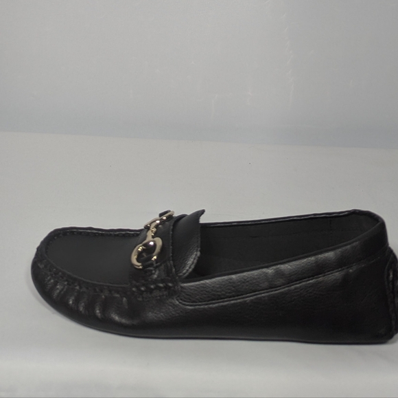 NEW Anne Klein Womens Chrystie Leather Driving Style Loafer Sz 9.5 black - Picture 3 of 4